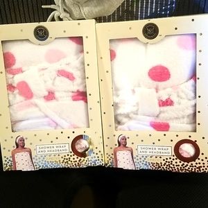 COPY - 2 Pink Heart Head &towel wrap last set!